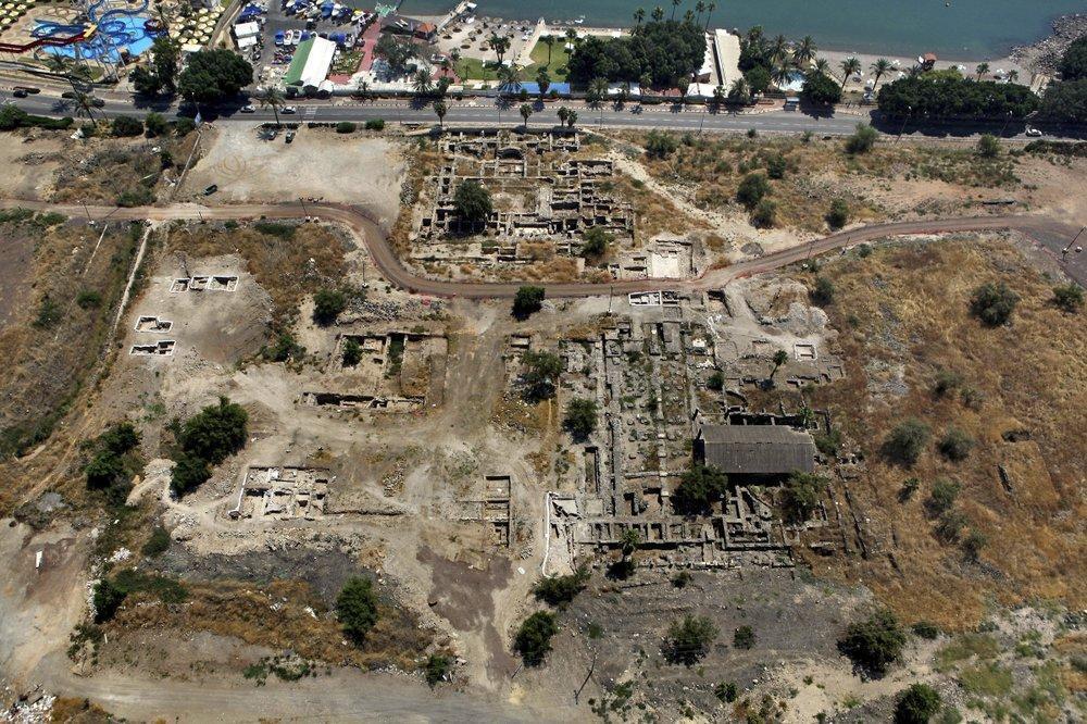 This 2014 aerial photo shows the site of the Al-Juma (Friday) Mosque in Tiberias 