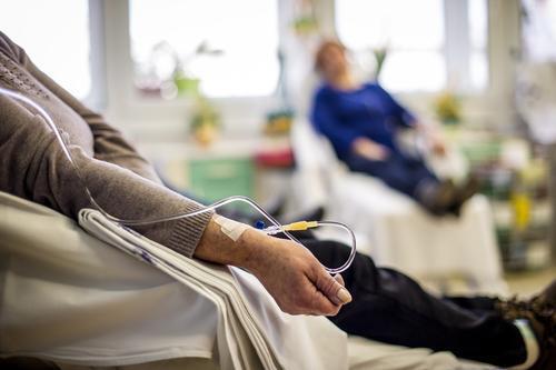 Illustrative. A cancer patient undergoing chemotherapy 