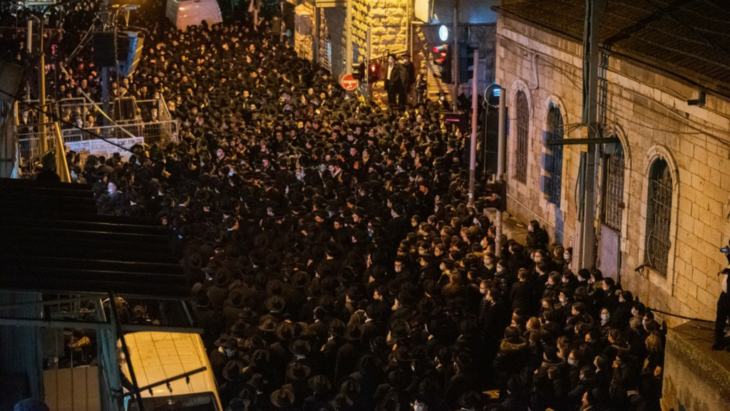 Rabbi Scheiner's funeral procession in Jerusalem 
