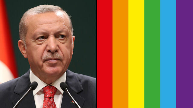 טורקיה רג'פ טאיפ ארדואן דגל גאווה להט"ב