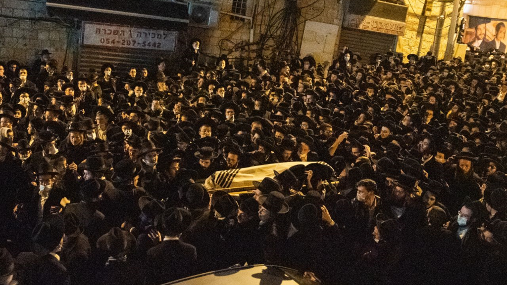  Rabbi Scheiner's funeral procession in Jerusalem 