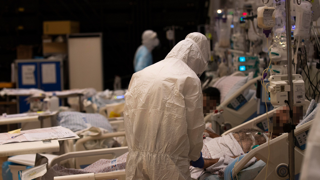The coronavirus ward at the Ziv Medical Center in Safed 