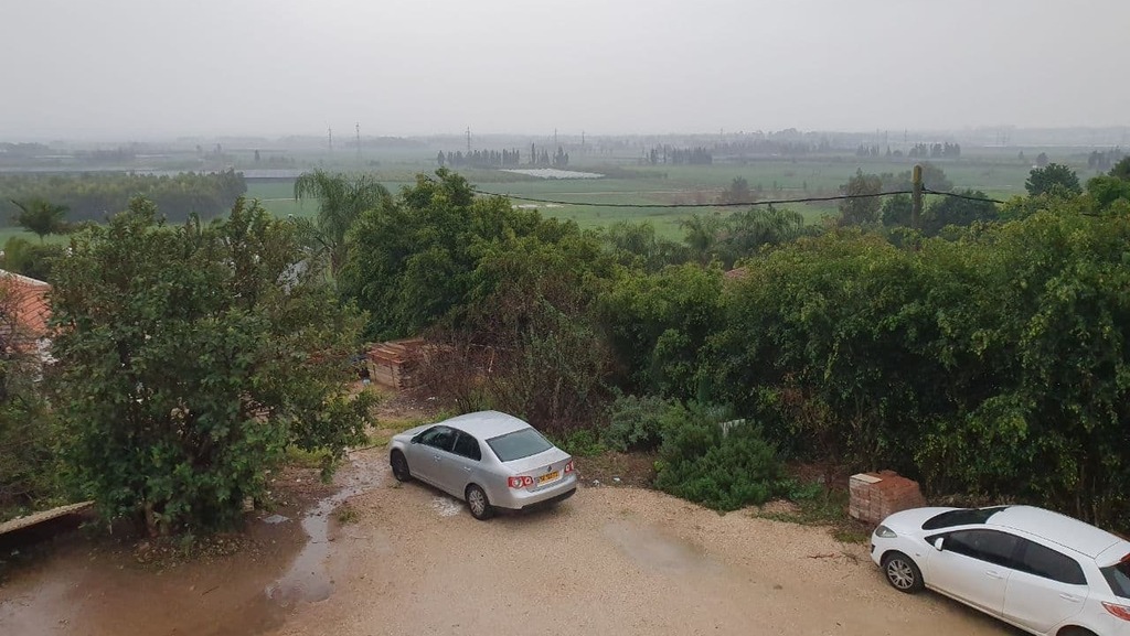 גשמים רבים ביישוב אלישיב בשרון