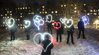 רוסיה מוסקבה הפגנה יום ה אהבה ולנטיין