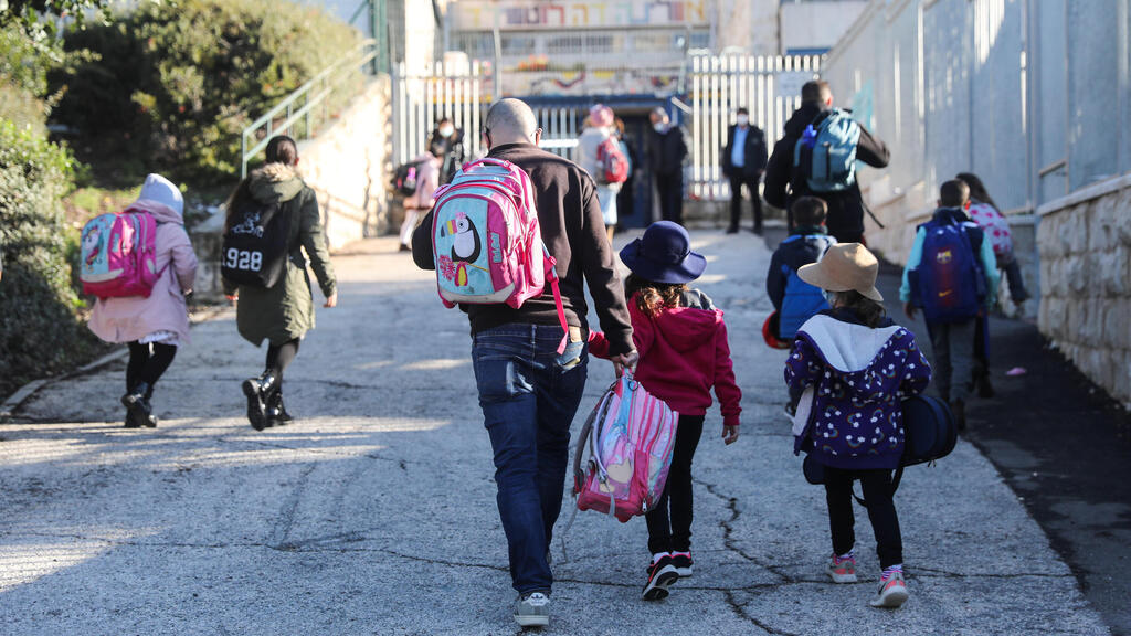 Children going back to school in Jerusalem 