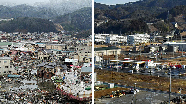 ההרס ביפן ב-2011, והאזור המשוקם כעת