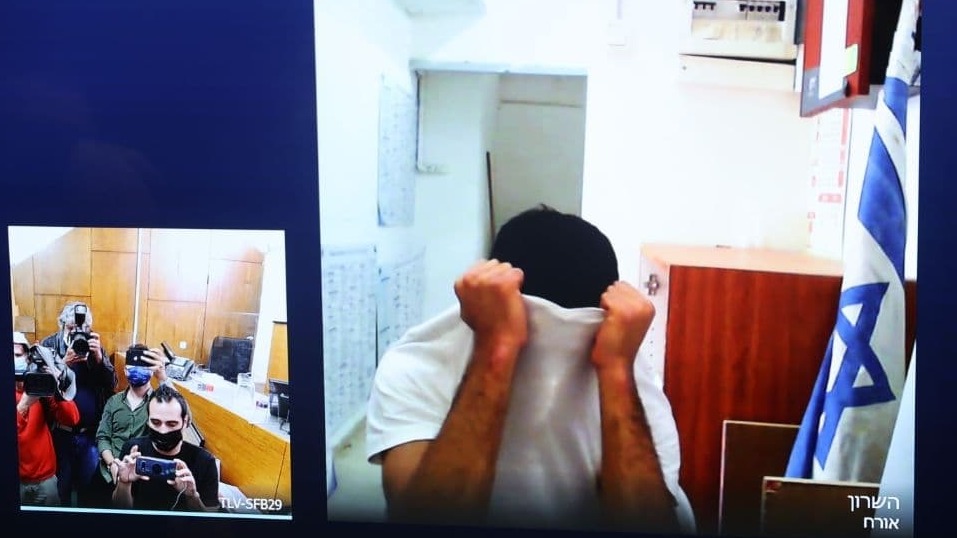 Yarin Sherf in court on Thursday (Photo: Motti Kimchi ) הארכת מעצר לירין שרף החשוד באונס קטינה במלונית קורונה