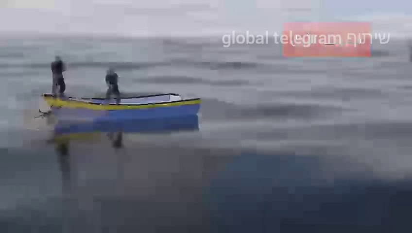 סרטון שמדגים את פרטי התקרית שפגעו בכלי הימי של חמאס ומציאת אחד מהם בים כמה ימים אחרי