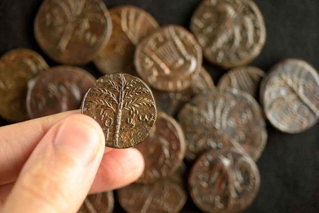 Rare coins dating back to the Bar Kohba period discovered in a Judean Desert cave 