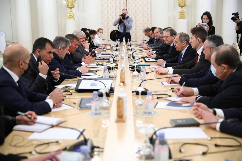 גבי אשכנזי פגישה עם שר החוץ של רוסיה סרגיי לברוב ב מוסקבה