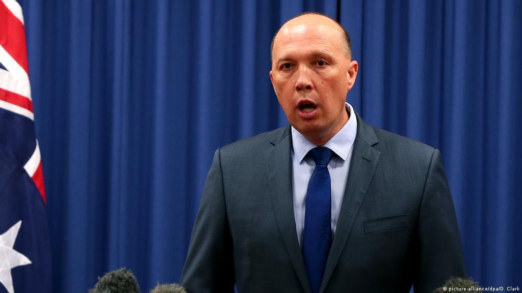 Peter Dutton, Australia's Minister for Home Affairs 
