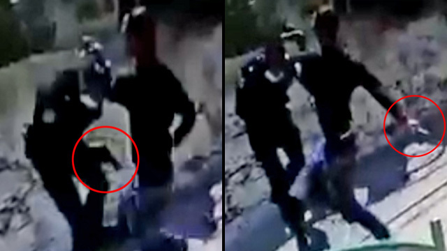תיעוד: הקטטה בין השוטר למוניר ענבתאווי
