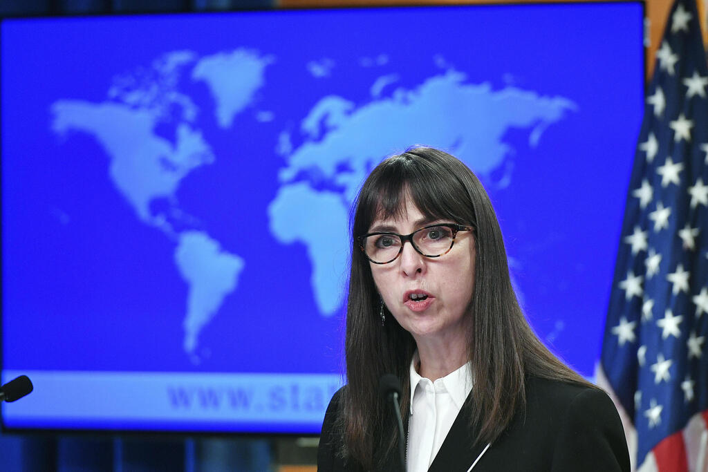 U.S. Assistant Secretary Lisa Peterson of the Bureau of Democracy, Human Rights, and Labor, speaks about the release of the '2020 Country Reports on Human Rights Practices,' at the State Department in Washington, March 30, 2021