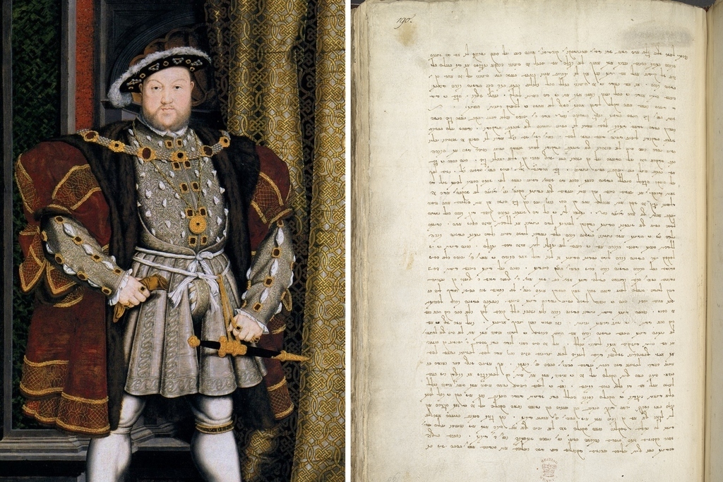 King Henry VIII and a letter from Italian Rabbi Jacob Raphael 