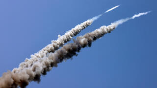 שיגור רקטות ברצועת עזה במסגרת תרגיל של חמאס
