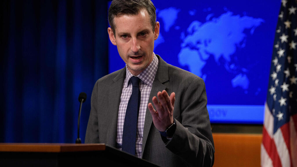 US State Department spokesman Ned Price speaks during the daily press briefing at the State Department in Washington, DC 