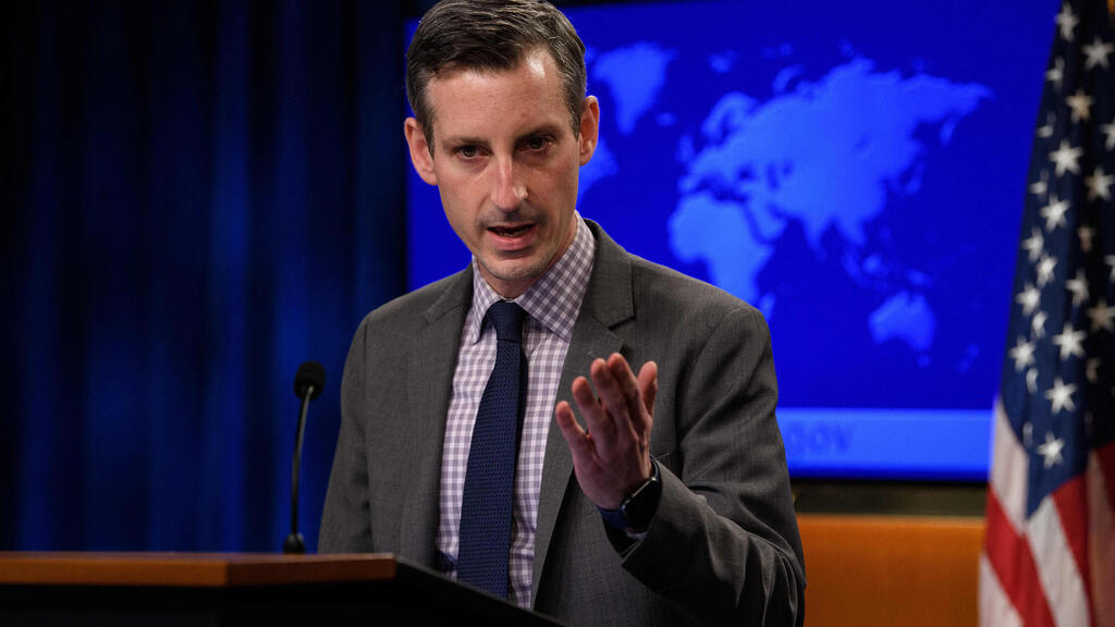 US State Department spokesman Ned Price speaks during the daily press briefing at the State Department in Washington, DC 