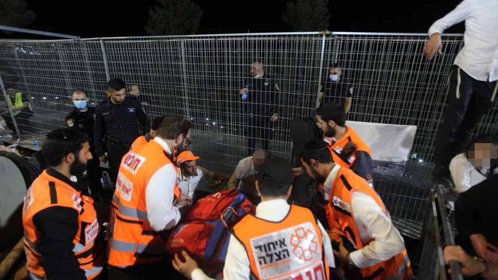 דקות אחדות לאחר האסון בהר מירון