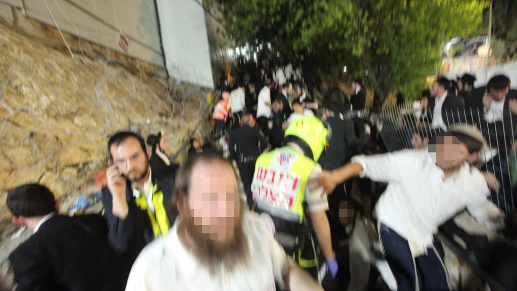 דקות אחדות לאחר האסון בהר מירון
