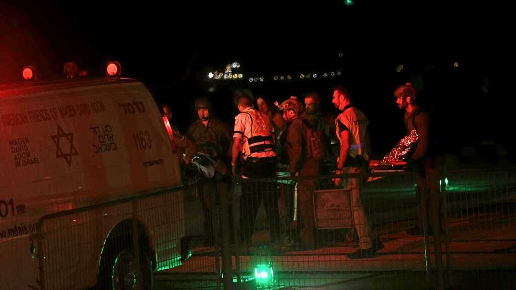   Medical emergency teams transport the injured from Meron to hospitals in northern Israel 