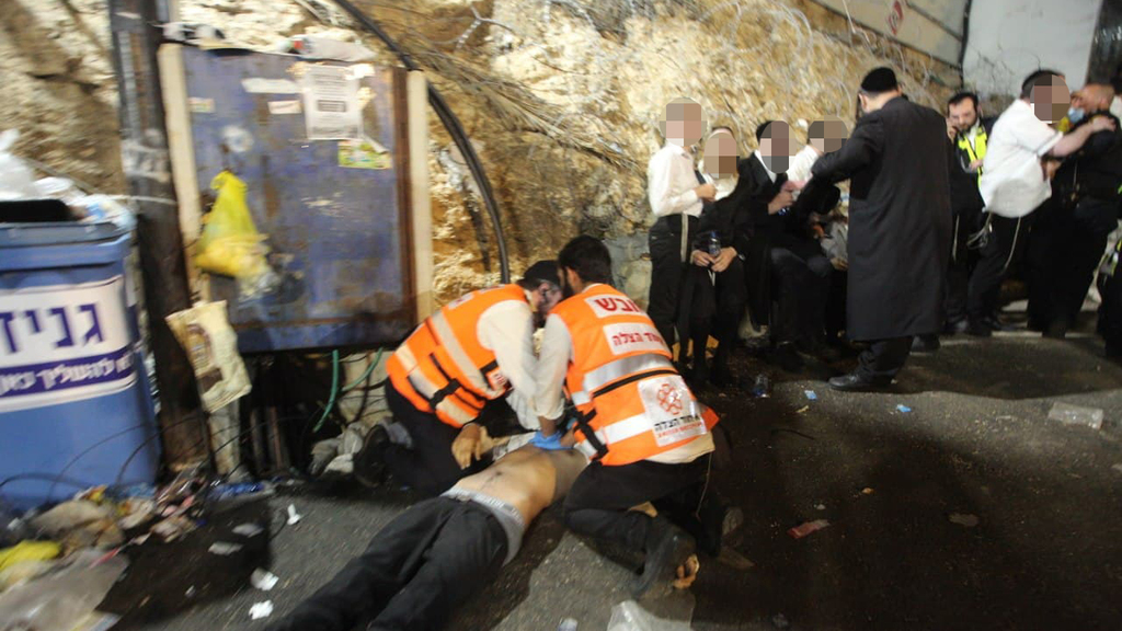 דקות אחדות לאחר האסון בהר מירון