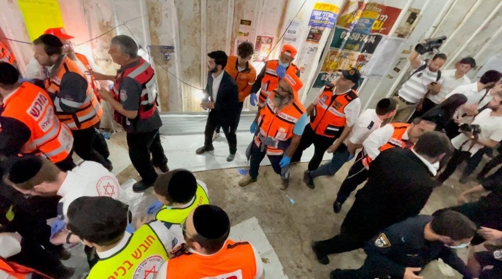 משה מזרחי בדקות הראשונות אחרי האסון בזירה - אסון מירון