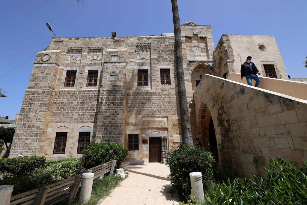 Stairs leading to Qasr al-Basha in Gaza City where Napoleon slept during his his campaign in Egypt and Palestine 