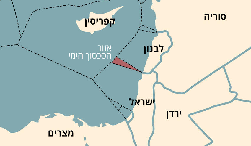 Карта с изображением спорного участка   Графика: Ynet 