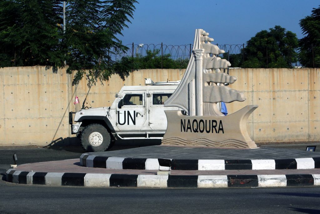 The UN base on the Israel Lebanon border 