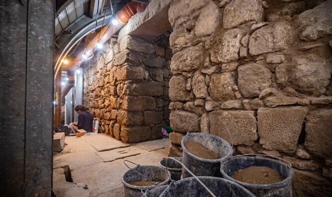 Archeological digs in the City of David compound in Jerusalem 
