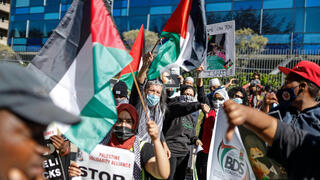 הפגנה נגד ישראל ובעד ה פלסטינים בדרום אפריקה
