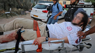 פינוי פצוע הירי מאירוע היריות בלוד
