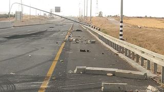 נזקים בכביש 31 כתוצאה מהפרות הסדר