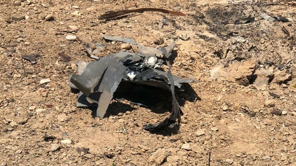 A Hamas drone shot down by IDF on Thursday near Gaza border 
