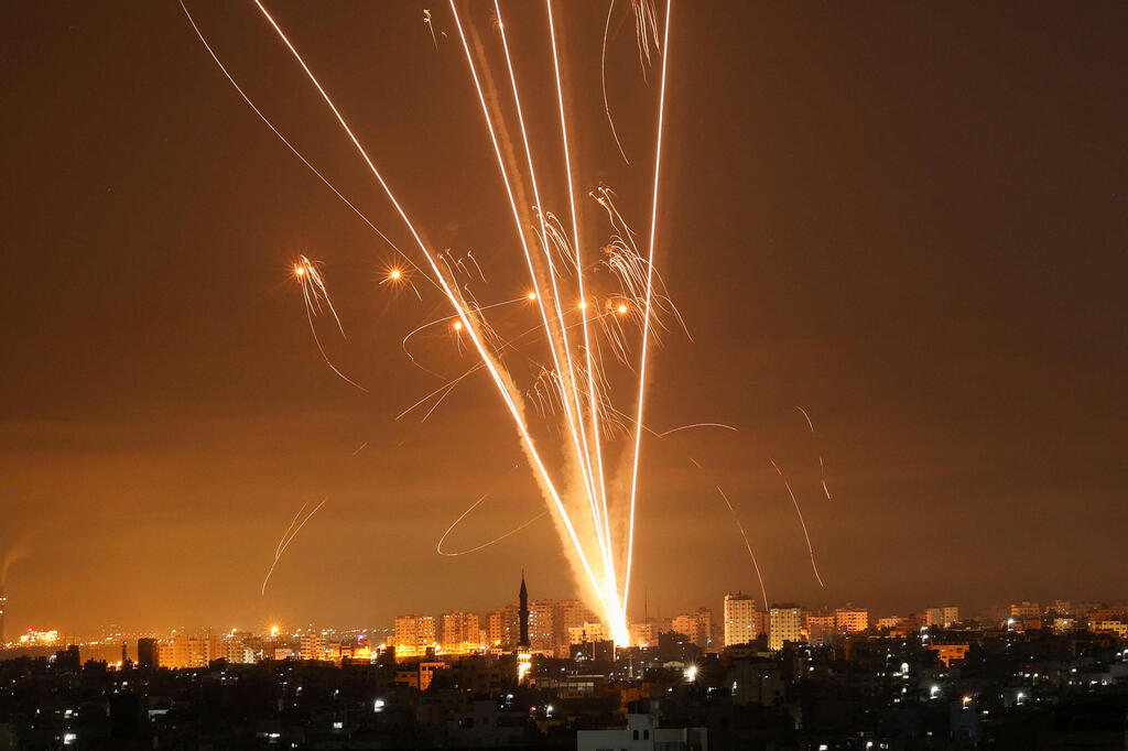 Iron Dome intercepts rockets fired into Israel from the Gaza Strip 