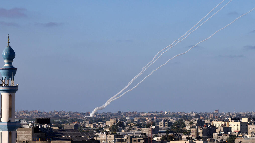   Rockets launched from Gaza at Israeli communities on Saturday 