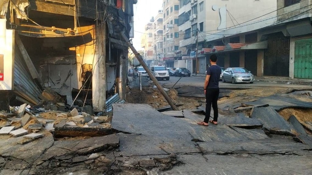 רחובות עזה לאחר תקיפות צה"ל