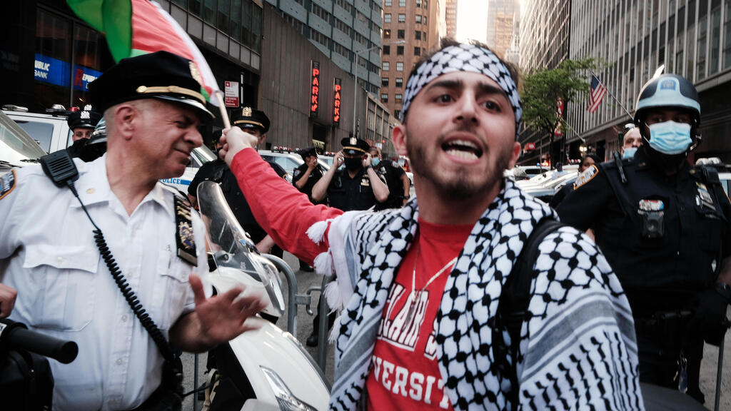 Pro Palestinian demonstration in New York during latest Israel-Gaza fighting 