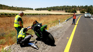 רוכב אופנוע החליק ונהרג בכביש 3415 סמוך לצומת לכיש