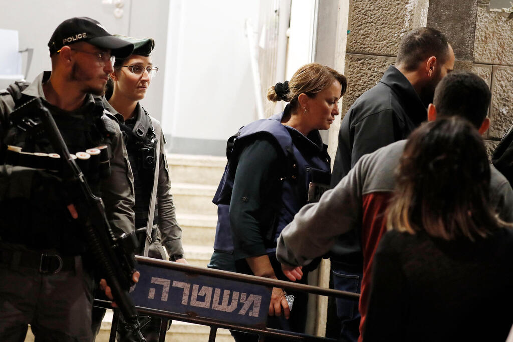 Al Jazeera journalist, Givara Budeiri, is seen after her release from a police station in East Jerusalem 