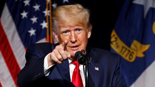 דונלד טראמפ נואם ב צפון קרוליינה ארה"ב