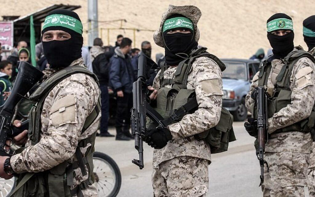 Members of the Hamas military wing in Raffah in 2017 