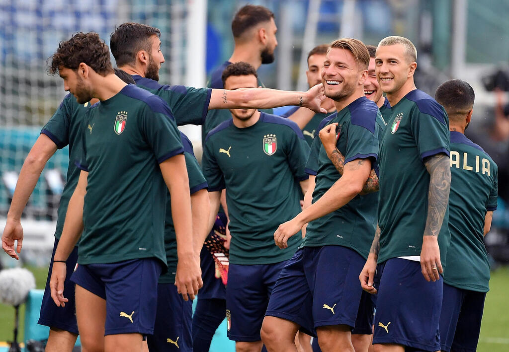 שחקני נבחרת איטליה באימון