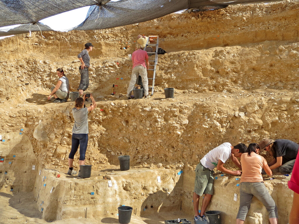 The excavations at the 50,000-year-old Boker Tachtit site in the Negev Desert 