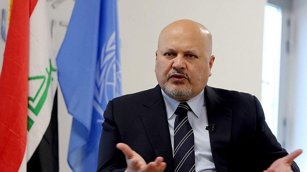 Karim Khan, the incoming prosecutor at the ICC, pictured in Baghdad, July 27, 2019, 