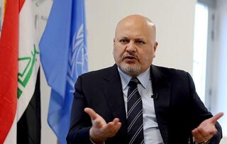 Karim Khan, the incoming prosecutor at the ICC, pictured in Baghdad, July 27, 2019, 