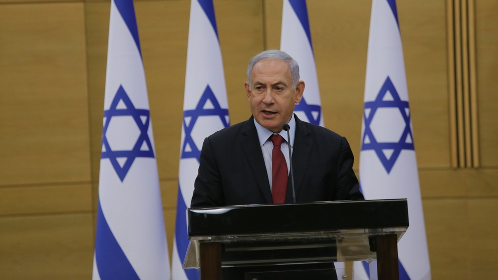 Биньямин Нетаниягу (Фото: Алекс Коломойский) בנימין נתניהו בישיבת סיעת הליכוד