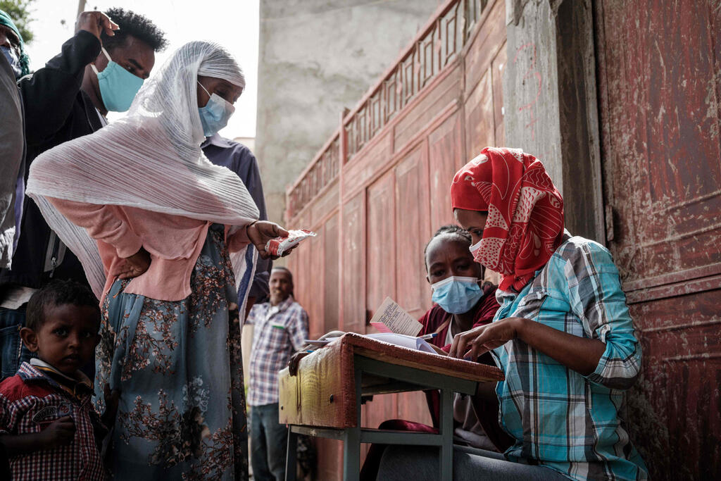 פליטים ב מקלה בירת מחוז תיגראי ב אתיופיה