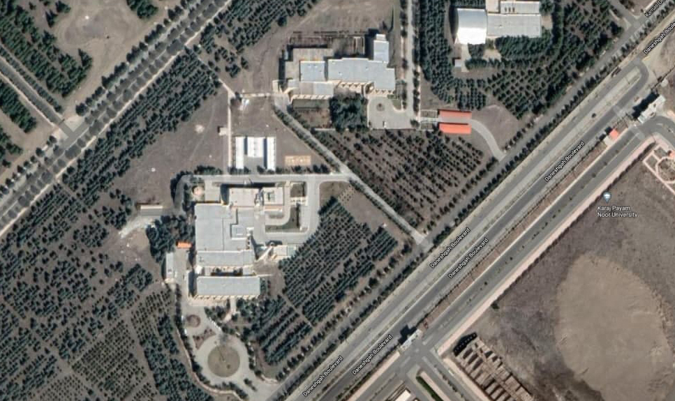 מרכז המחקר הגרעיני בכראג' לרפואה ולחקלאות צילום לוויין כראג' איראן