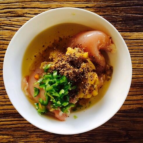 Lemon-marinated chicken breast 